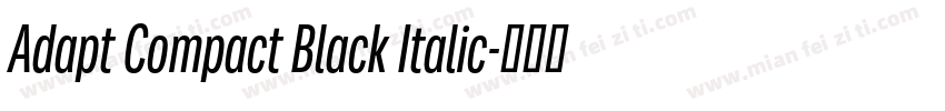 Adapt Compact Black Italic字体转换